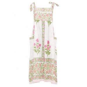 Robe mi-longue d'été pour femme, tenue élégante, motif fleuri, sans manches, épaules dénudées, avec poches, nouveauté - Product Image 1