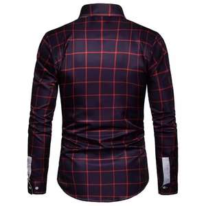 Camisas de Vestir Formales de Manga Larga para Hombre, de Franela, Antiarrugas, Lisas, Teñidas, Anti-Decoloración, a Rayas, Ecológicas, de Secado Rápido - Product Image 5