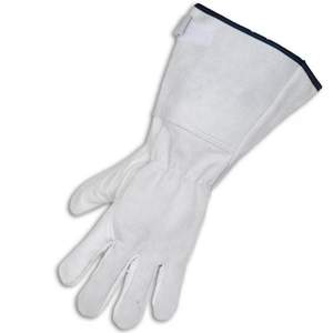 Guantes de soldador resistentes al calor Guantes de soldadura divididos de vaca de 16 pulgadas Guantes de protección de manos de seguridad en el trabajo con la mejor durabilidad y vida - Product Image 4