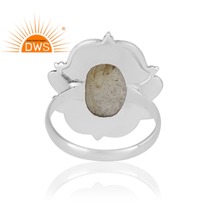 Anillo de Plata de Ley 925 con piedras preciosas de diseño antiguo, joyería hecha a mano - Product Image 4