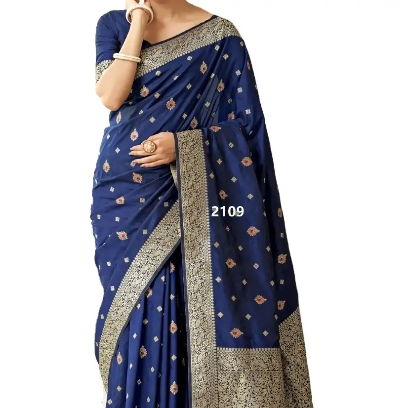 Esclusivo Saree blu fantasia indiana per la festa stampato Boutique sari Designer Party Wear Saree per le donne 2022 da indossare matrimonio