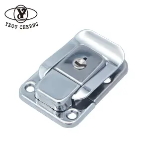 Taiwan OEM ODM qualify bright latchet lock for aluminum attach case hardware in silver color