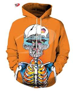 High Quality Cotton Polyester Fleece Full Design Sublimation Printing Pullover <b>Hoodie</b> Custom Sublimated Fashion Hoodies For Men - Product Image 3