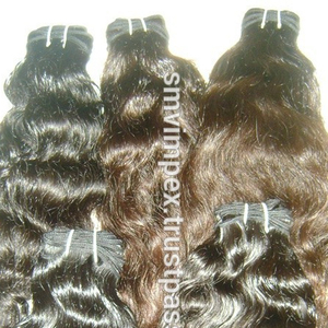 Extensiones de cabello indio humano de templo virgen 100% de alta calidad tejido de cabello crudo sin procesar de La India sin desprendimiento - Product Image 3