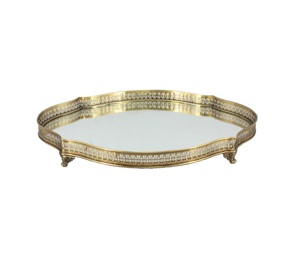 High Quality Hotel Metal Serving <b>Tray</b> With Silver Polished Unique Design Fashionable Trending Luxury <b>Mirror</b> <b>Tray</b> - Product Image 3