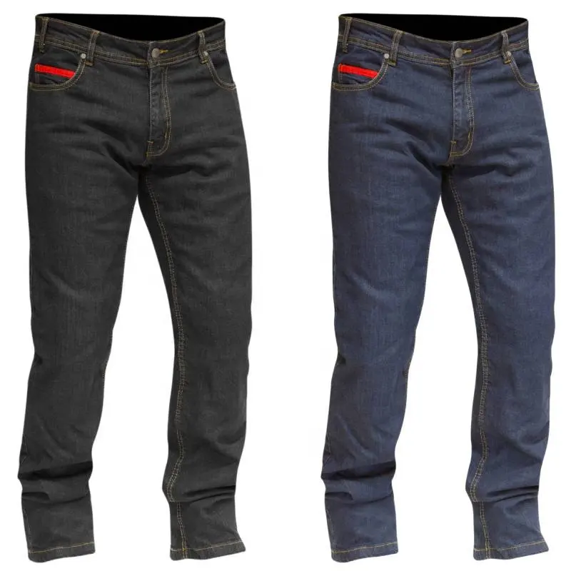 Obter em seu design stretch slim fit motocicleta motocicleta condução jeans feito com forro