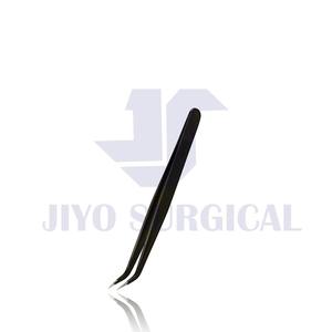 Pinzas profesionales para pestañas negras, herramienta aplicadora de extensión de pestañas de precisión de acero inoxidable - Product Image 4