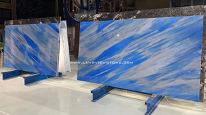 Azul Macaubas แผ่นพื้นหินอ่อนสีฟ้า,แผ่นหินอ่อนอิมพีเรียลแผ่นผนังหินหุ้มฉนวนเพื่อลดขนาดสีย้อมเทคโนโลยีใหม่ - Product Image 5