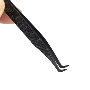 Jeu de pinces à épiler noires pour Extension de cils, 12 styles, en acier inoxydable, accessoires de maquillage - Product Image 2