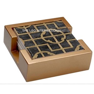 <b>Tea</b> Coaster Marble Material <b>Sets</b> of 4 Perfect for Home & Guest Welcome Home Luxurious <b>Parties</b> Coaster - Product Image 2