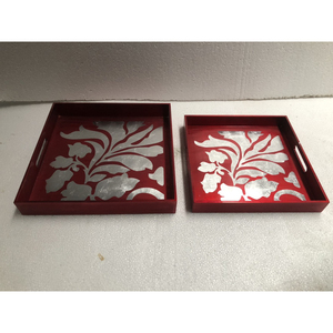 Đầy Đủ Khay Sơn Mài Vuông Màu Trắng, Khay Sơn Mài Thủ Công Từ Việt Nam Với Giá Tốt Nhất - Product Image 3