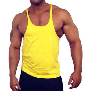 High Quality 100% Cotton Wholesale Plain Ribbed <b>Men's</b> tank Top Gym Fitness <b>Singlet</b> <b>for</b> <b>Men</b> - Product Image 2