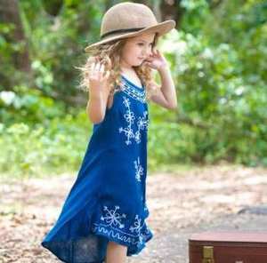 เดรสผ้าเรยอนปักลายสำหรับเด็กเล็กมาใหม่ - Product Image 2