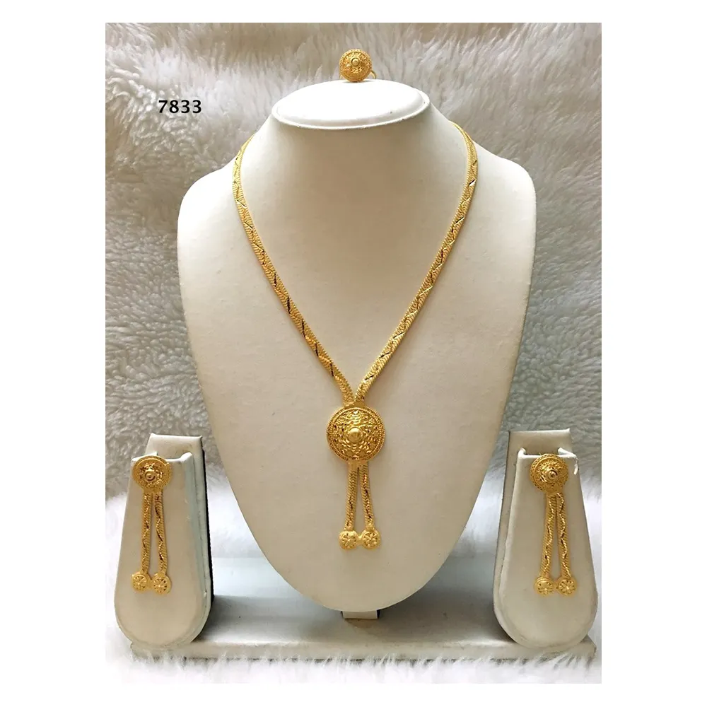 African Crystal Mix Gold Color Bride Jewellery Gift Set Women