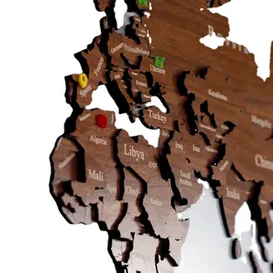 Holz reise karte Geburtstags geschenk Weltkarte Baustein 3d hölzerne Weltkarte