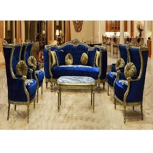 Mejor habitación de teca sofá lujoso Royal azul muebles de sala clásico victoriano sofá de la sala de juego - Product Image 1