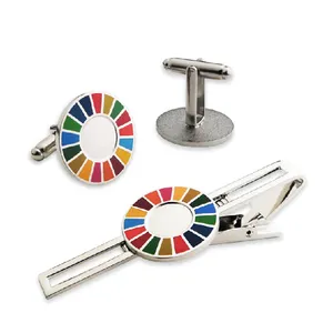 SDGs מתכת עניבת קליפ חפתים סט