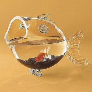 Aeofa, pot à bonbons en verre soufflé à la main, épais, 1 cm, transparent, grand, portable, en forme de poisson, aquarium en verre aquatique, aquarium en forme de poisson doré - Product Image 6