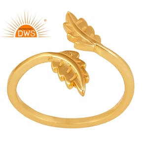 Modèle de feuille en argent massif 18k, pour fabrication de bijoux, plaqué or jaune, Sterling 925, livraison gratuite - Product Image 1