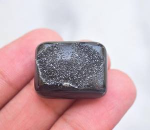 หินโมราสีดำ Druzy,หินขัดธรรมชาติสำหรับสามีของขวัญโมราสีดำจี้อัญมณีดรูซี่ - Product Image 4