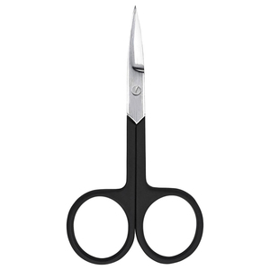 Ciseaux à manucure en acier inoxydable, lame tranchante, manche rond, coupe-cuticules, outils de beauté, taille adulte, 3,5 pouces, manche noir - Product Image 1