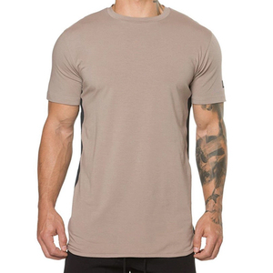 Camiseta de alta calidad para hombre, nueva moda, dobladillo curvado, camisetas lisas suaves, venta al por mayor - Product Image 2