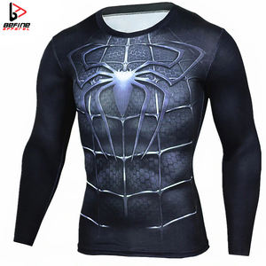 Venta al por mayor personalizado entrenamiento bambú camiseta gimnasio Atlético masculino deporte desgaste activo Fitness hombres gimnasio ropa sublimación camisa de manga completa - Product Image 3