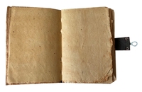 Sept pierres cloutées conception complexe imprimé en cuir véritable Journal livre d'ombre à la main A5 cahier avec des papiers de bord de pont