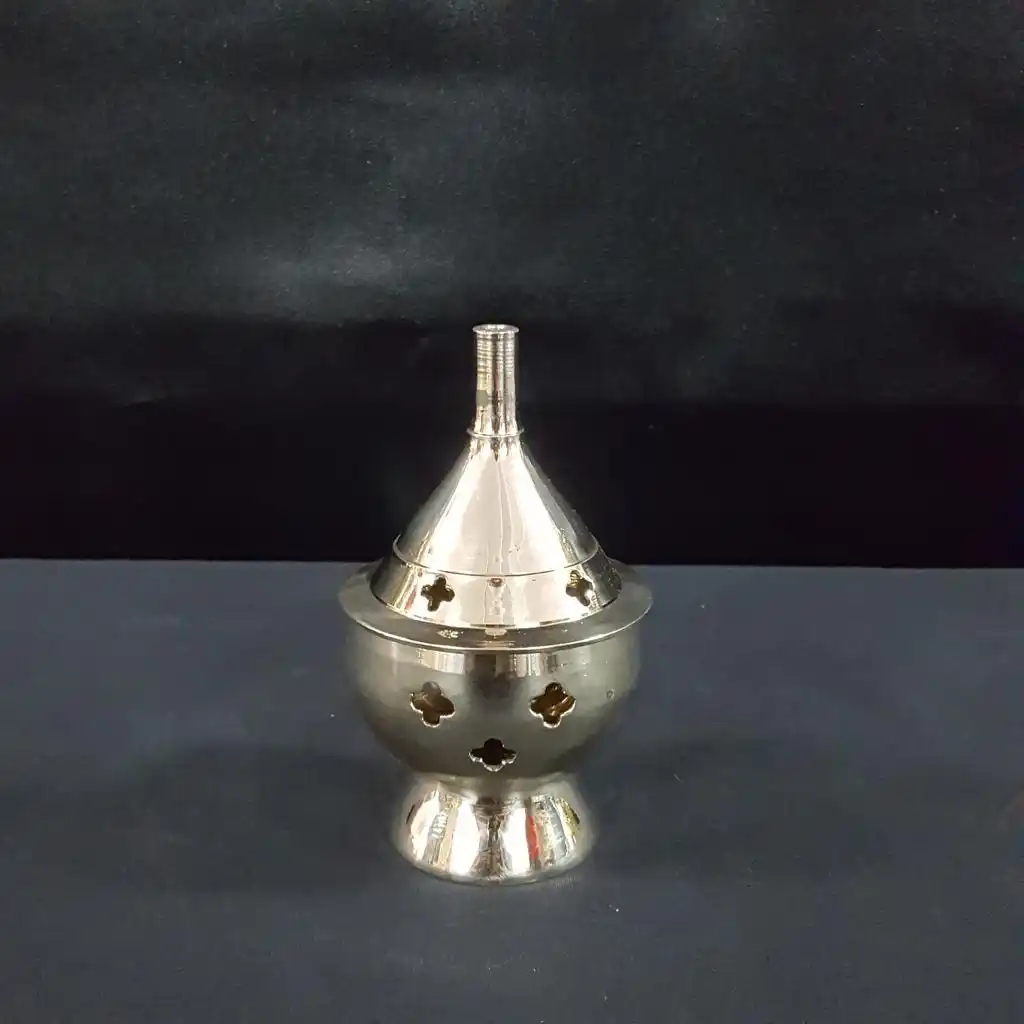 Brass Polished Antique Incense Burner Stand Burning Incense Coil Holder
