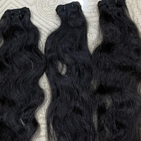 Extensions de cheveux humains indiens bruts les mieux notées, non traités, 12A, vierges, Remy, lisses et soyeux, mèches de cheveux de temple, noir naturel