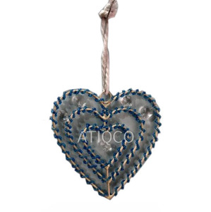 Cloche suspendue de Noël élégante Collection d'inspiration unique de fil métallique en fer créatif et de perles de verre Dernières décorations de Noël - Product Image 3