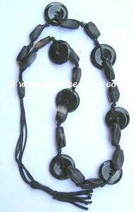 Collar Étnico Unisex de Moda con Cuentas de Ágata Plateadas/Doradas - Product Image 3