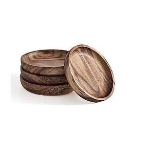 6 verres en bois ronds et personnalisés, de luxe, en usine, de meilleure qualité, pour boisson avec décoration, cuisine, dessous de verres en bois - Product Image 1