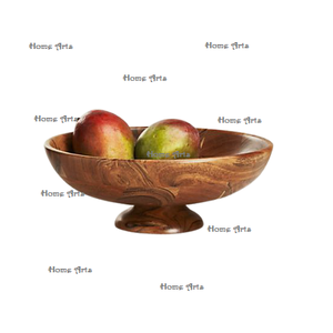 Cuenco de madera para servir alimentos de la mejor calidad, diseño clásico, forma redonda, frutas, dulces, cuenco para servir por Home Arts - Product Image 5