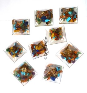 Wholesaler of Chakra Orgone Pyramids : Chakra Orgone Pyramids for Sale - Product Image 1