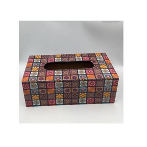 Caja de almacenamiento de pañuelos de madera y fregona Diseño de tendencia Caja de papel tisú de forma rectangular del fabricante In Home Arts - Product Image 1