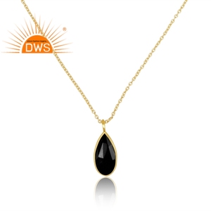 Pendentif en argent Sterling, collier en pierre précieuse d'onyx noir, pour fournitures de bijoux de fiançailles, nouvelle collection - Product Image 2