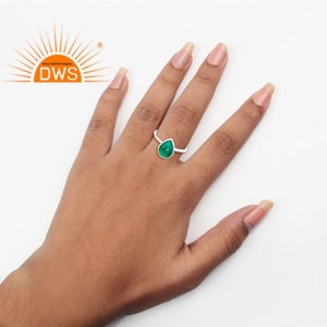 Green Onyx Gemstone Bezel <b>Set</b> Ring Jewelry Wholesale Fashion Designer Solid 925 Fine <b>Silver</b> Ring Classic Collection - Product Image 4