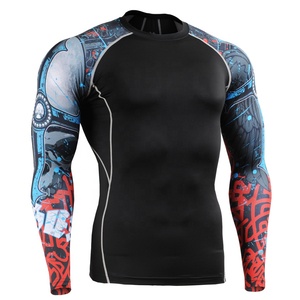 Chemise de compression à manches longues en polyester à séchage rapide pour homme, personnalisable, avec impression par transfert thermique de haute qualité - Product Image 6
