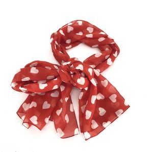 SQ Custom Heart Print Polyester Long Lightweight Scarves-High Impact Great Quality Factory Supply for Outdoor Activities - Product Image 1
