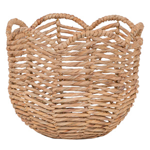 Open Weaved Water Hyacinth <b>Basket</b> Bin Laundry <b>Basket</b> Storage <b>Basket</b> 100% Natural Water Hyacinth Fiber <b>Cheap</b> Price - Product Image 3