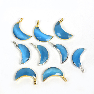 Monalisa-Colgante con forma de media luna, 20X8 piedras preciosas, color azul - Product Image 4