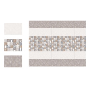 Textura de madera de cerámica con diseño de flores azulejos de pared esmaltados 300x450mm - Product Image 4