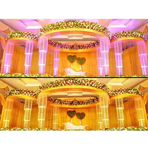 Sparkly Wedding Metal Crystal Fontein Mandap Fantasy Wedding Event Crystal Chain Mandap Awesome Indiase Bruiloft Kristal Mandap