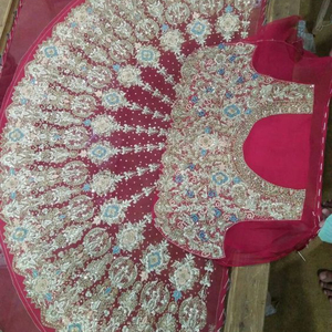 Hermoso Vestido Largo de Chifón con Lentejuelas y Bordado Dabka Zari, Estilo Indio/Pakistaní, con Botones, Lavable, 2022 - Product Image 1