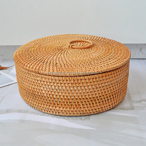 Wintop ตะกร้าผลไม้หวายธรรมชาติสาน5ช่องถาดเก็บของใช้ตกแต่งอย่างยั่งยืนสำหรับห้องครัว - Product Image 5