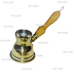 Bouilloire à thé en laiton en vrac avec poignée en bois pour café et thé décoratifs de table de cuisine aux meilleurs prix - Product Image 2