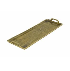Antique Bronze Serving Tray Party Ware Decorative For Restaurant Hotel Dinnerware Large Selling Metal Food Snacks Serving Tray - Product Image 1