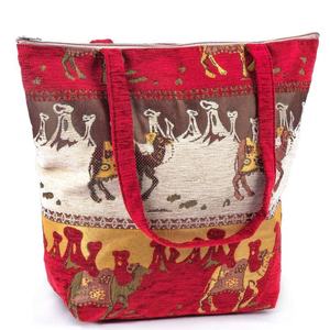 Bolsa de playa turca con tela de patrón de Camel rojo turco De Turquía - Product Image 1