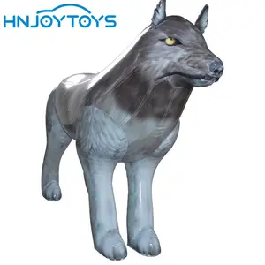 2.5m (8.2') Inflatable PVC Wolf Model Airtight Inflatable Wolf Wild Animal Toy Inflatable Wolf Model